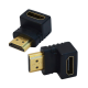 Переходник-соединитель HDMI -> HDMI угловой на 90° (штырь-гнездо)