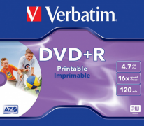  DVD+R 4,7Gb,   1 . 16x Jewel Verbatim